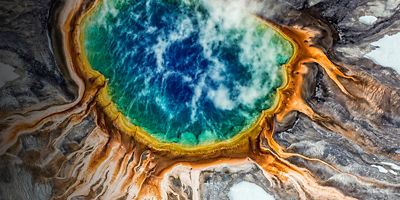 The Grand Prismatic Spring in Yellowstone National Park