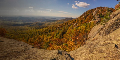 A fall view from the top of Old Rag Mountain in Shenandoah National Park
