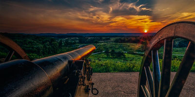 Sunset Over Gettysburg Battlefield