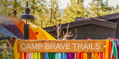A Brave trails sign at the summer camp
