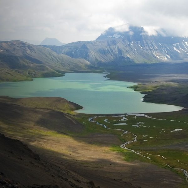 Surprise Lake from Rim of crater.