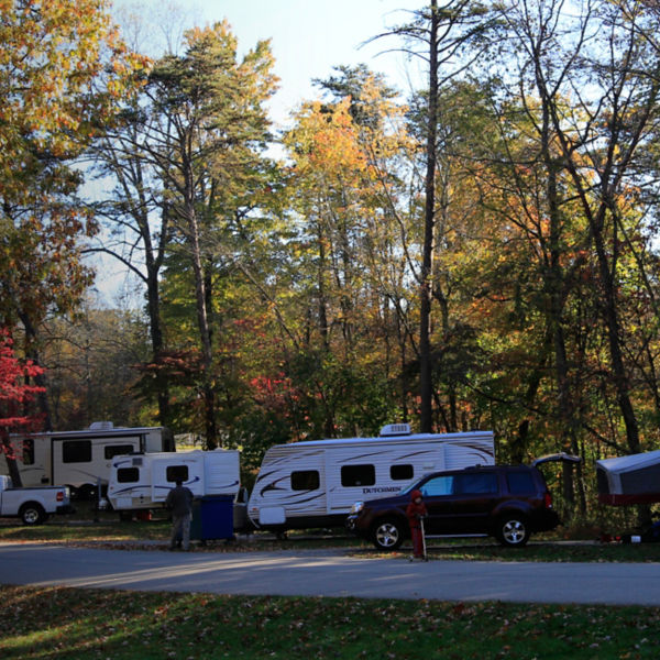 Fall at Hocking Hills State Park campground
