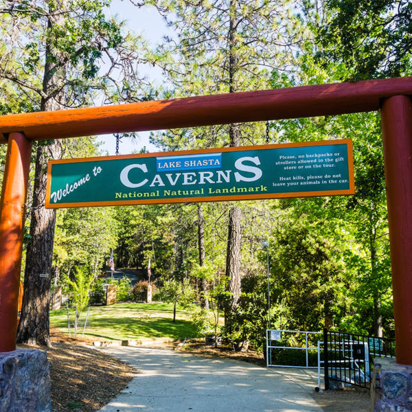 Entrance to the Lake Shasta National Natural Landmark in Shasta County, Northern California