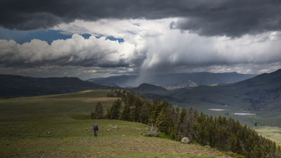 Watching a storm from Speciman Ridge hike