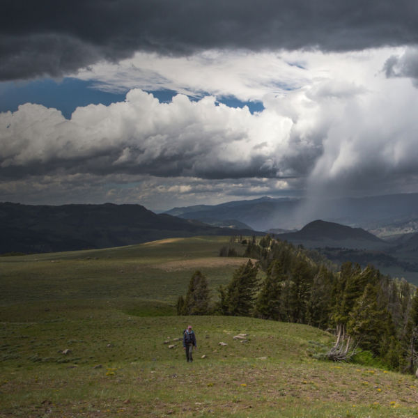 Watching a storm from Speciman Ridge hike