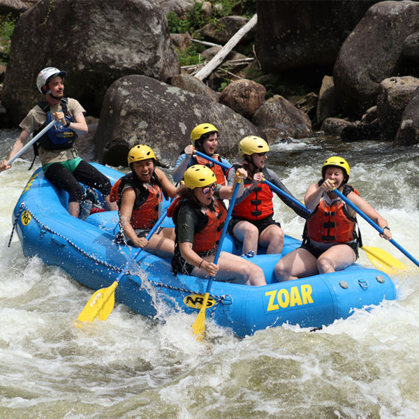 Rafter's on a guided tour with Zoar Outdoors
