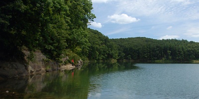 of Burr Oak Lake from the Buckeye Trail