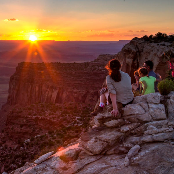 People watching the sunset at Bears Ears National Monument - Indian Creek