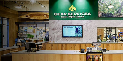 In-store service counter