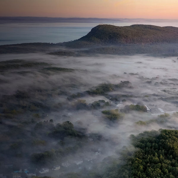 Holyoke Mt Tom During a Foggy Morning