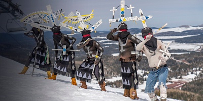 A traditional dance at Sunrise Park Resort