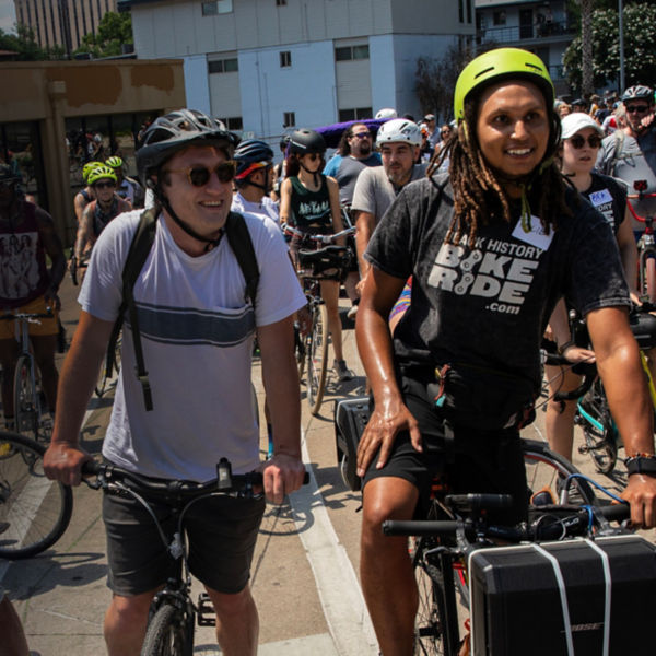 Talib Abdullahi during Black History Social Ride