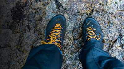 A climbers approach shoes