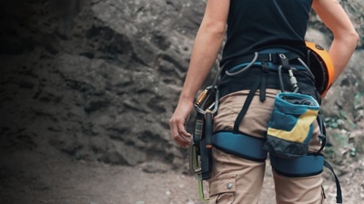Climber witha harness
