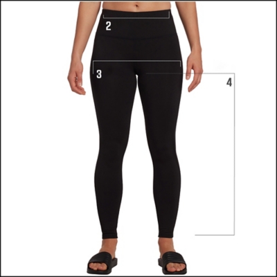Women's waist, hips, and inseam
