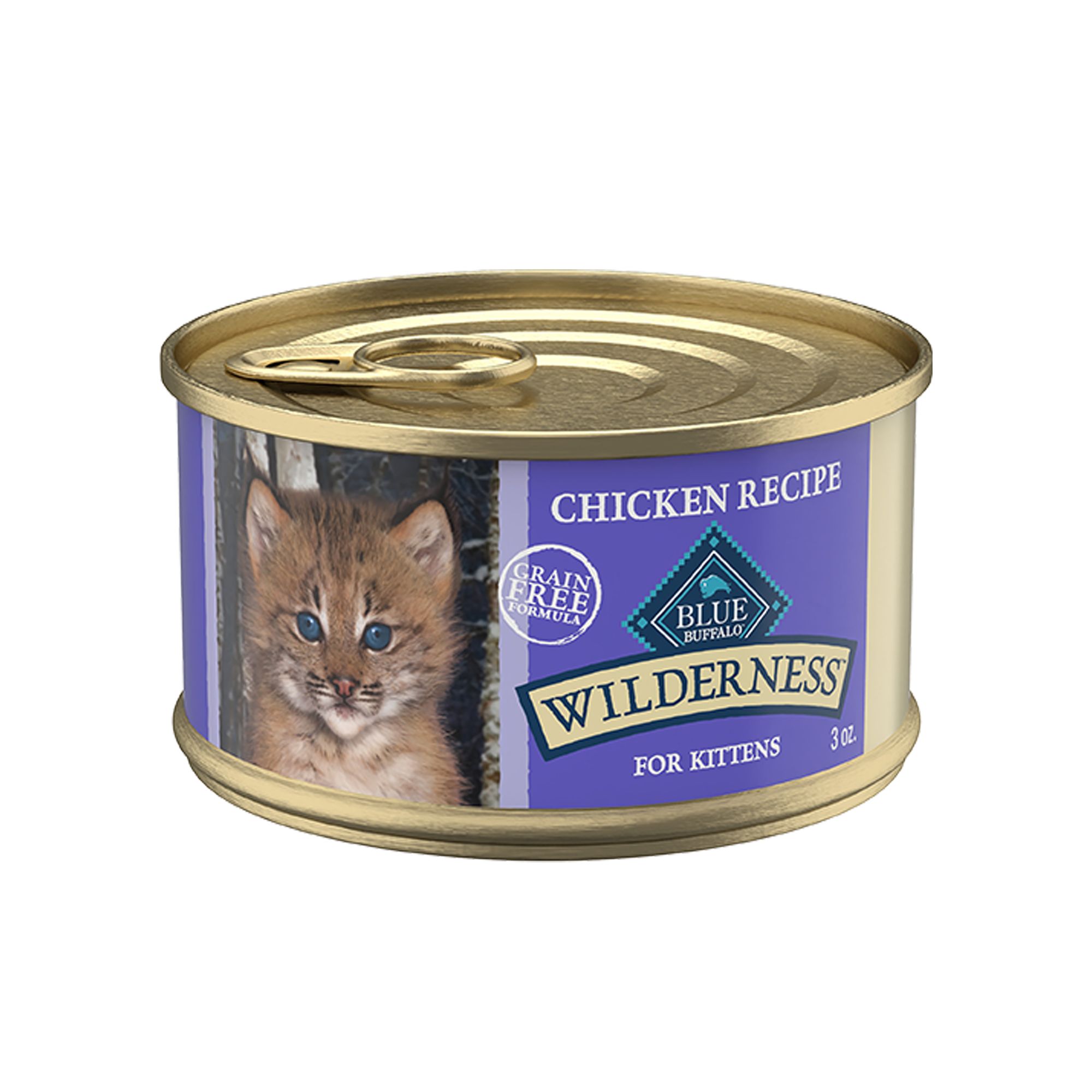 Blue Buffalo Wilderness Kitten Wet Cat Food - Grain Free, Pate, 3 Oz., Chicken Flavor | PetSmart