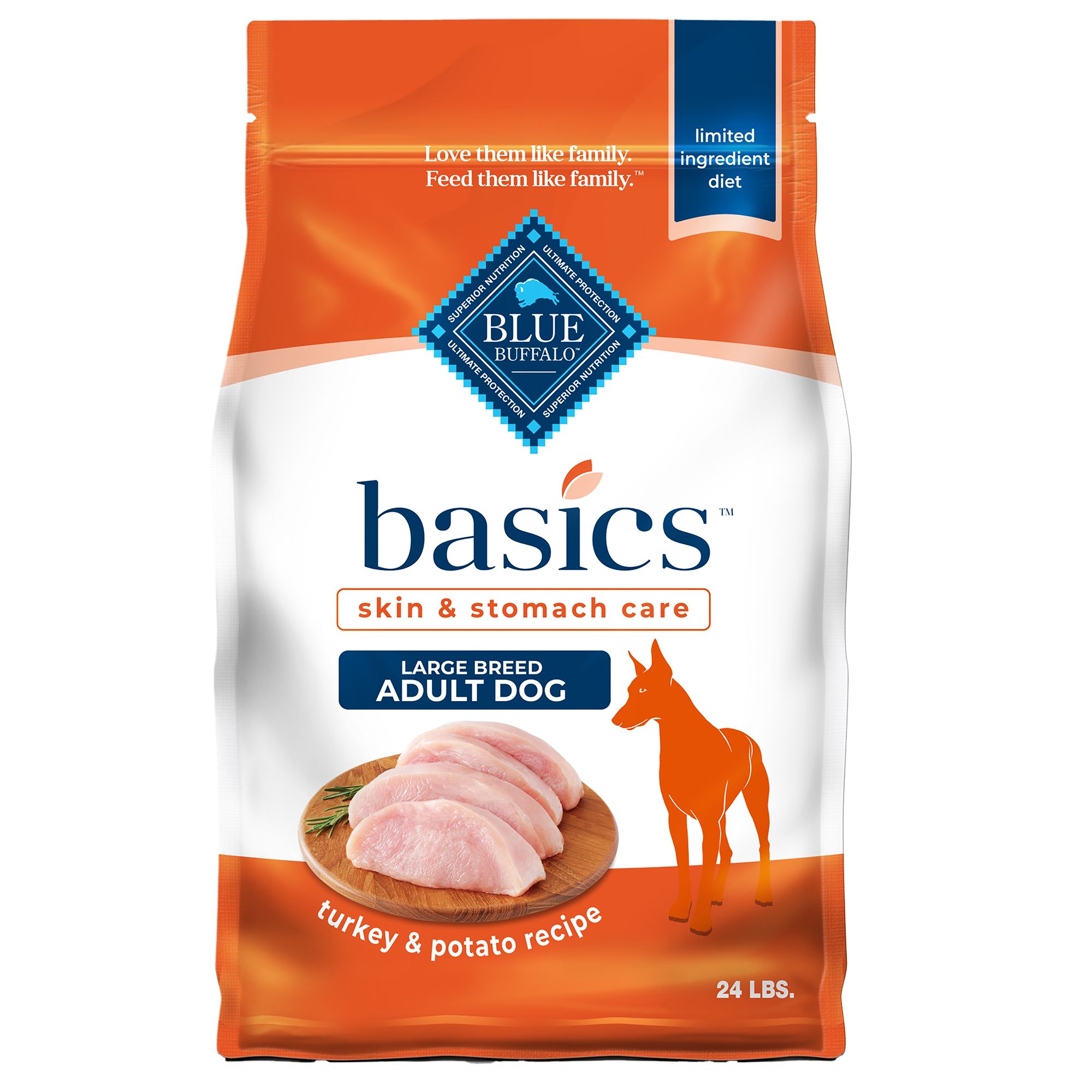 Blue Buffalo Basics™; Large Breed Adult Dry Dog Food - Natural, Turkey, size: 24 lbs | PetSmart