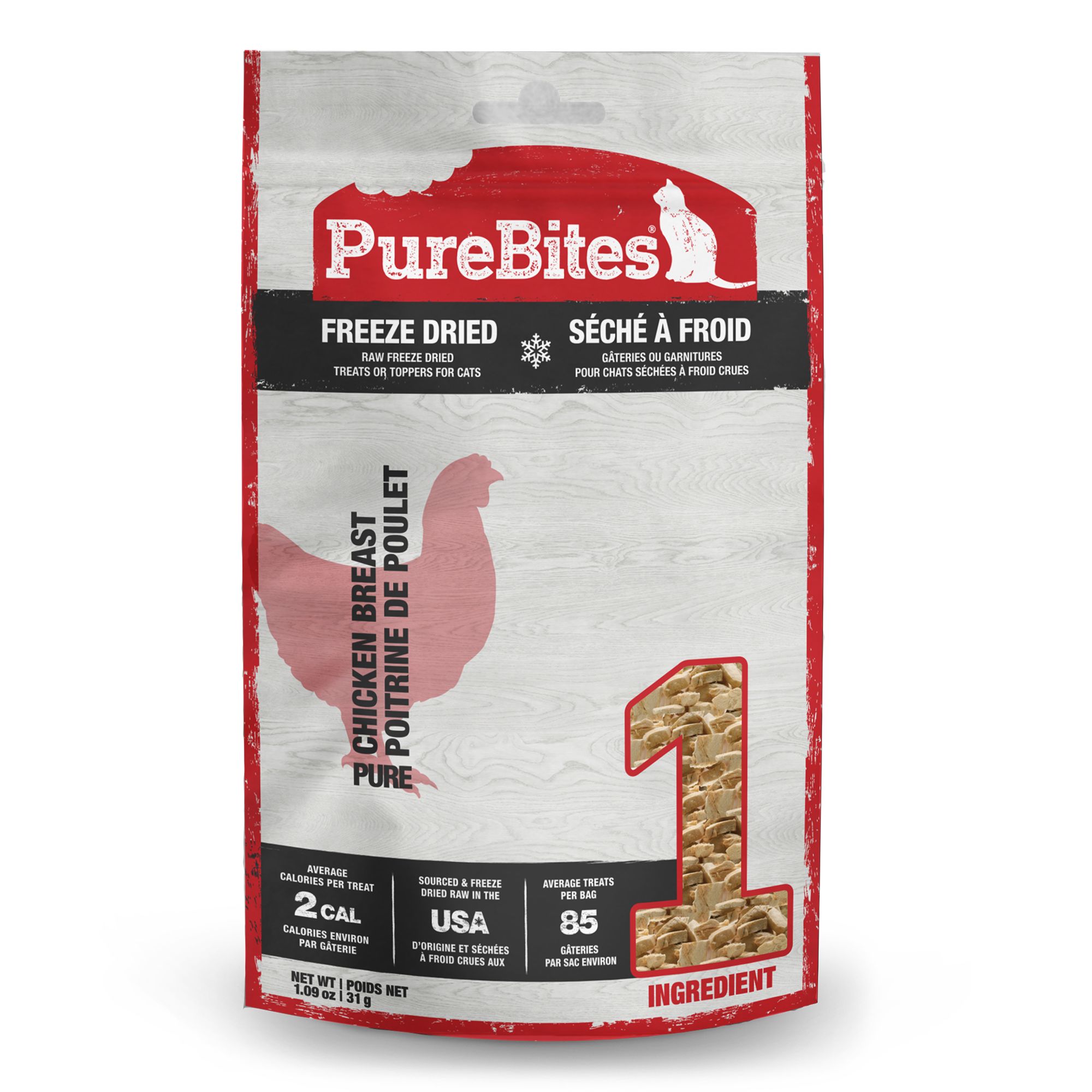 PureBites Freeze Dried Cat Treat - Natural, Chicken, size: 1.1 oz | PetSmart