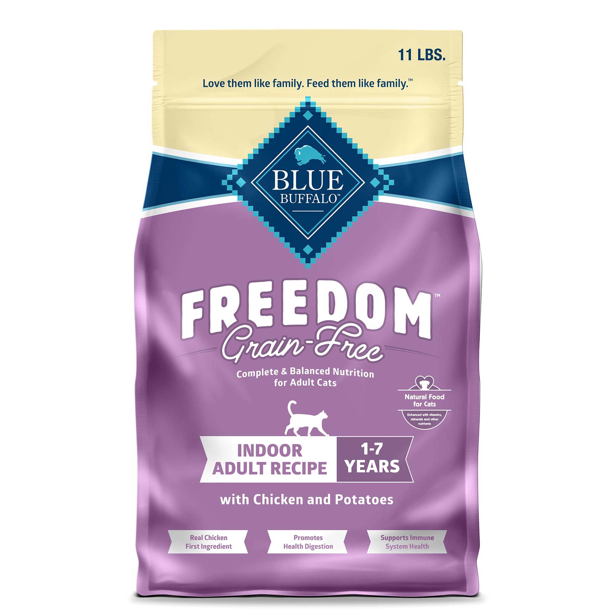 Blue Buffalo Freedom Adult Dry Cat Food - Grain Free, Chicken, size: 11 lbs | PetSmart
