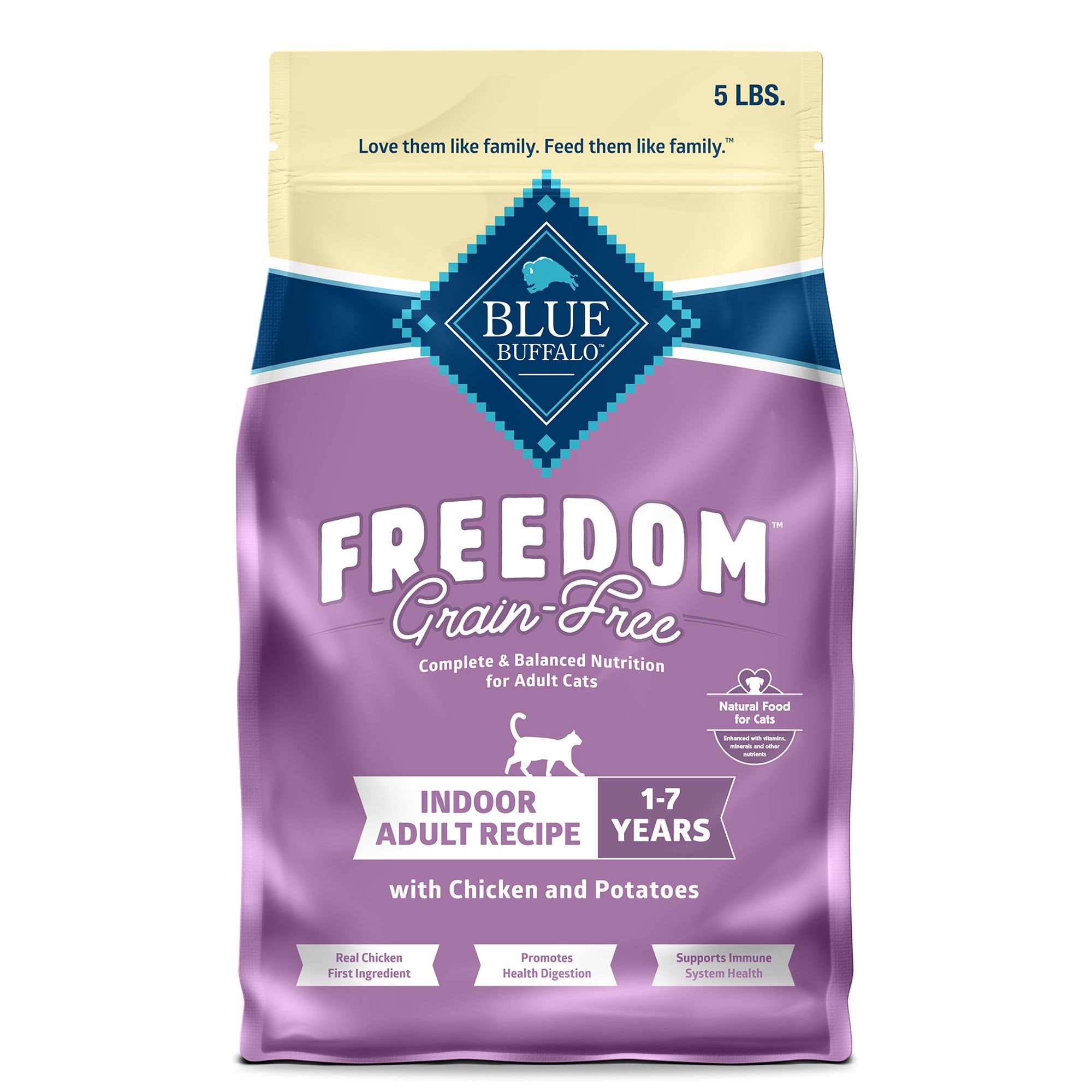 Blue Buffalo Freedom Adult Dry Cat Food - Grain Free, Chicken, size: 5 lbs | PetSmart