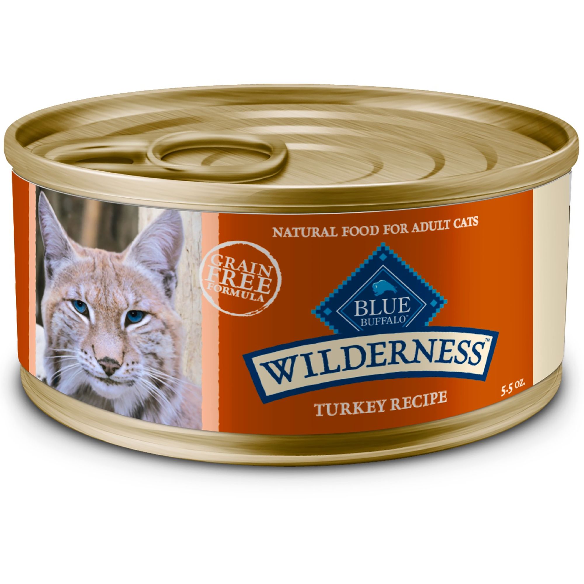 Blue Buffalo Wilderness Adult Wet Cat Food - Grain Free, Pate, 5.5 Oz., Turkey Flavor | PetSmart