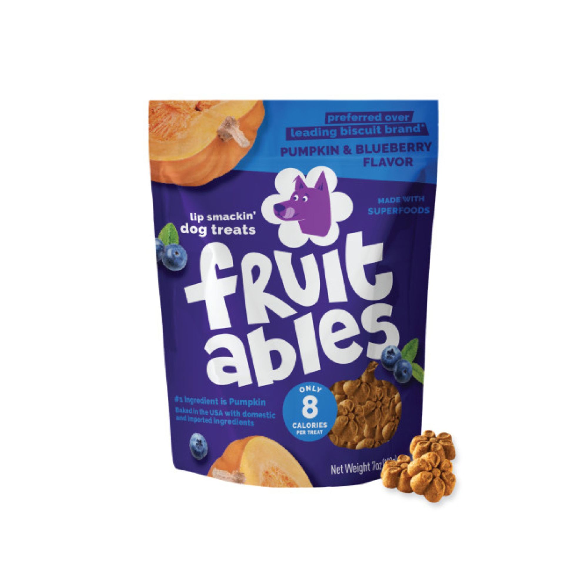 Fruitables Dog Treat - Natural, Pumpkin and Blueberry, size: 7 oz | PetSmart