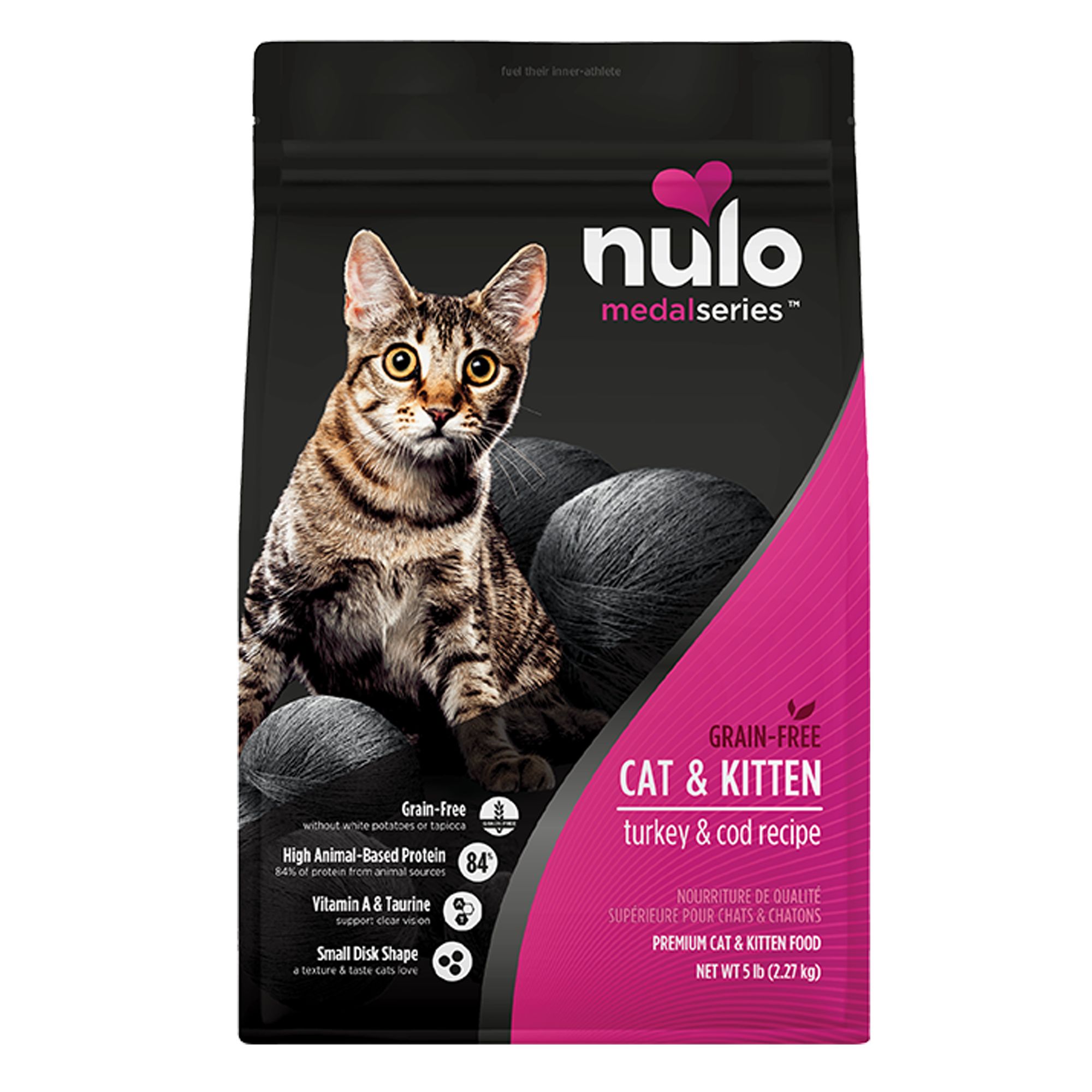 Nulo MedalSeries All Life stages Dry Cat Food - Grain Free, Turkey and Cod, size: 5 lbs | PetSmart