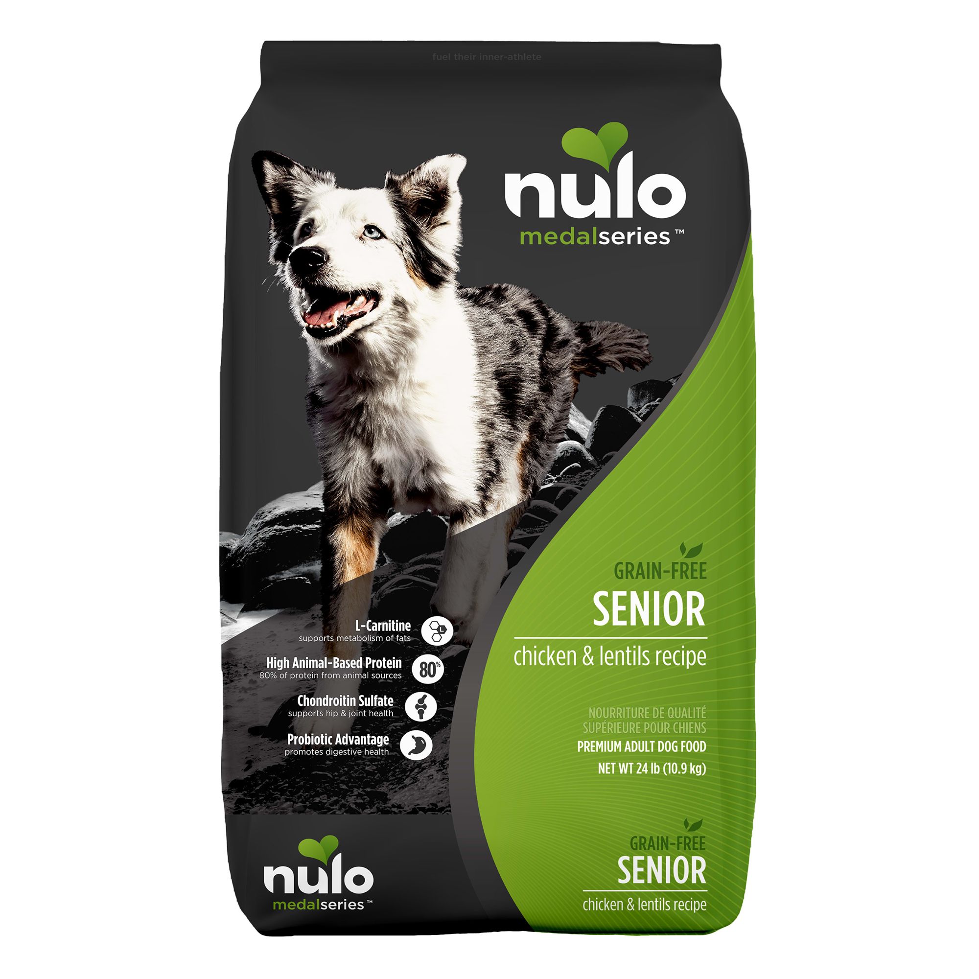 Nulo MedalSeries Senior High Protein Dry Dog Food - Chicken and Lentils Recipe, size: 24 lbs | PetSmart