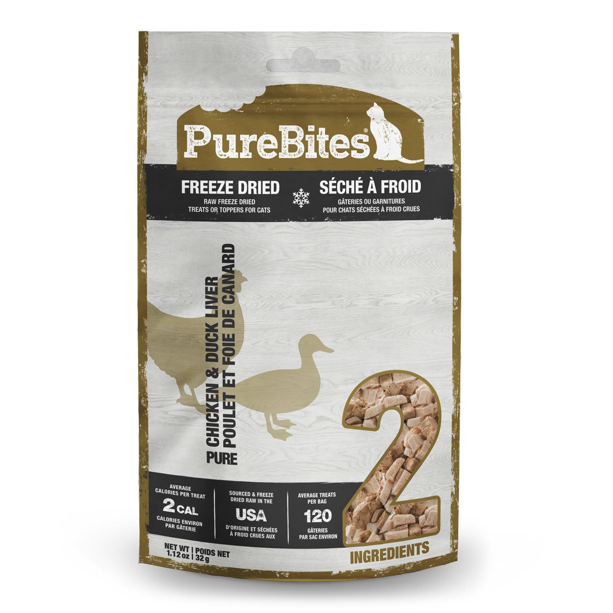 PureBites Feeze Dried Cat Treat - Chicken and Duck | PetSmart