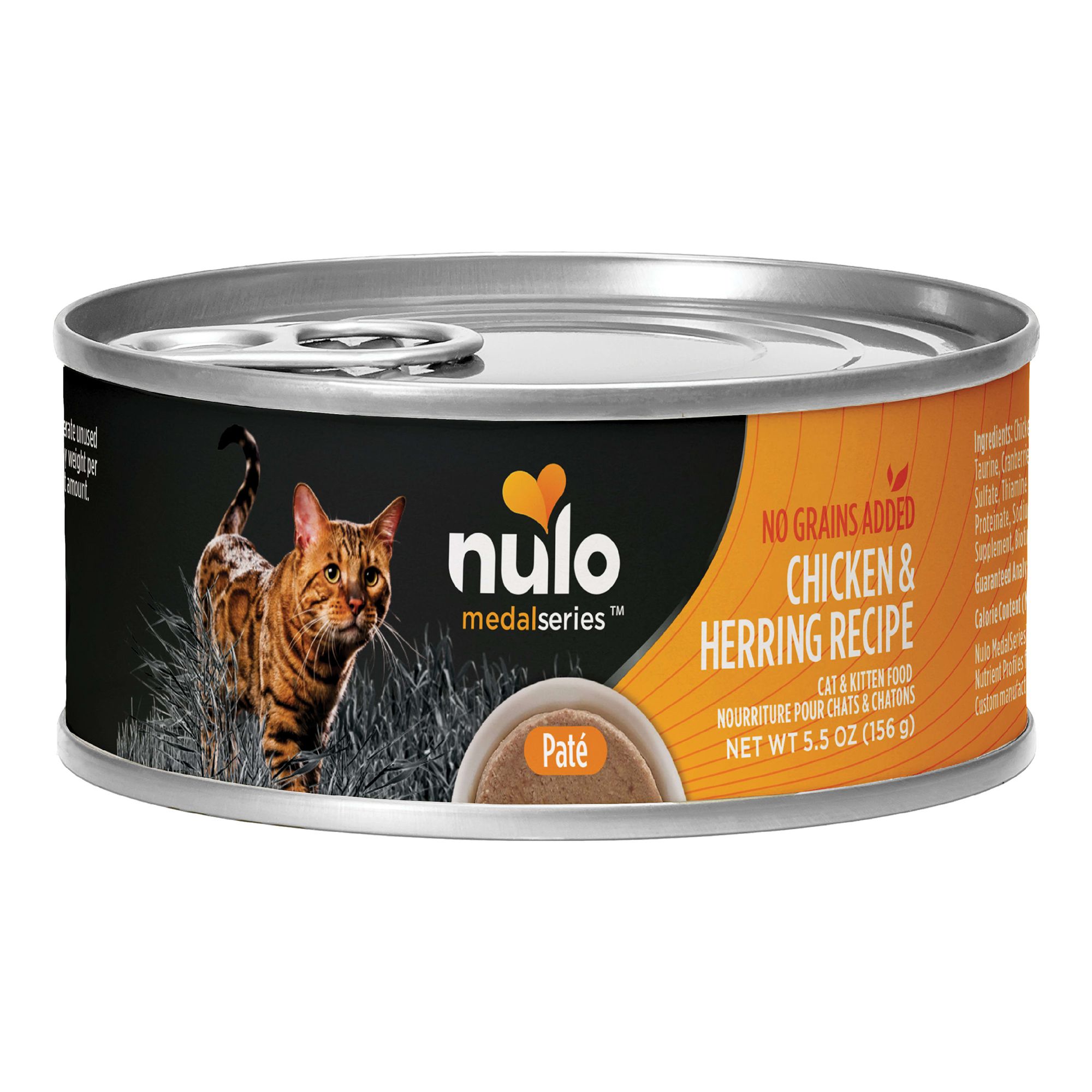 Nulo MedalSeries All Life stages Wet Cat Food - Grain Free, No Corn, Wheat and Soy, 5.5 Oz., Chicken and Herring Flavor | PetSmart