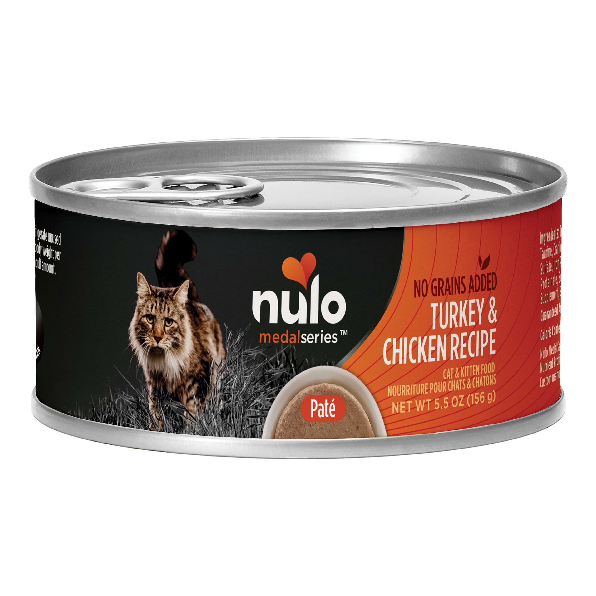 Nulo MedalSeries All Life stages Wet Cat Food - Grain Free, No Corn, Wheat and Soy, 5.5 Oz., Turkey and Chicken Flavor | PetSmart