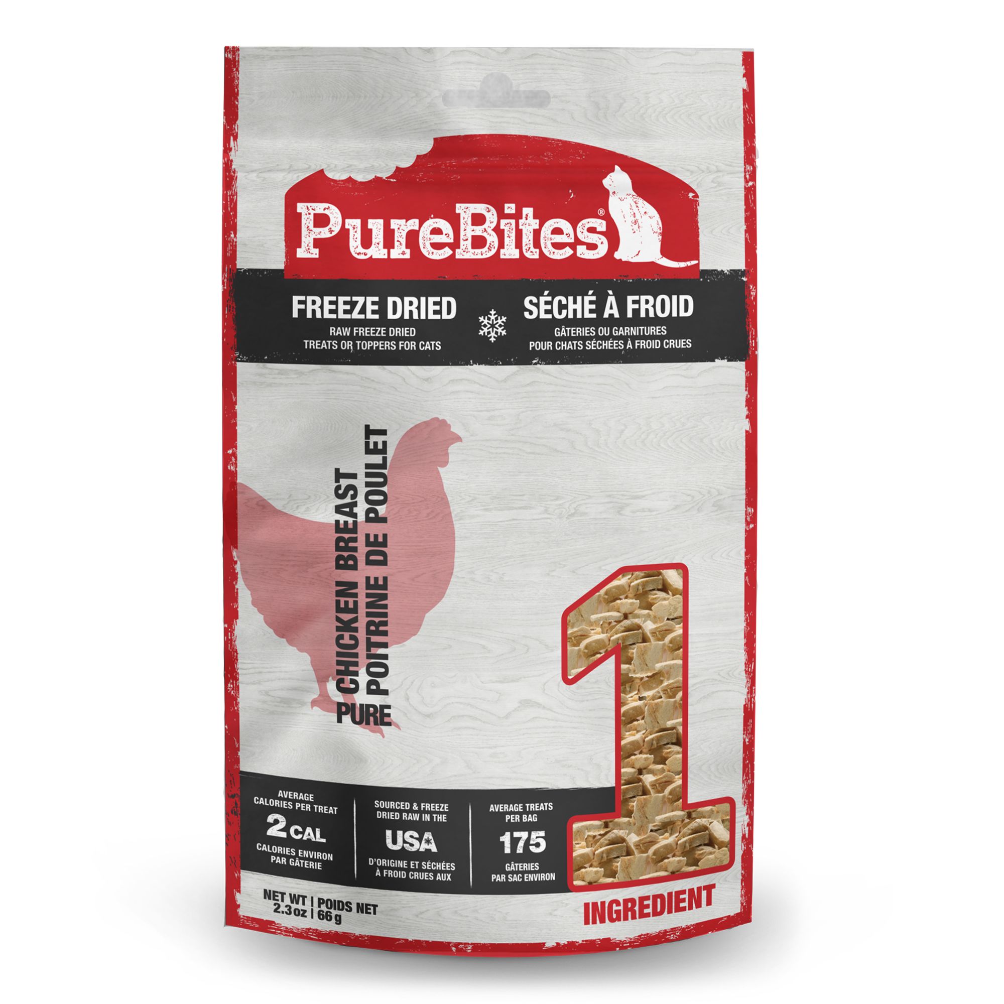 PureBites Freeze Dried Cat Treat - Natural, Chicken, size: 2.3 oz | PetSmart