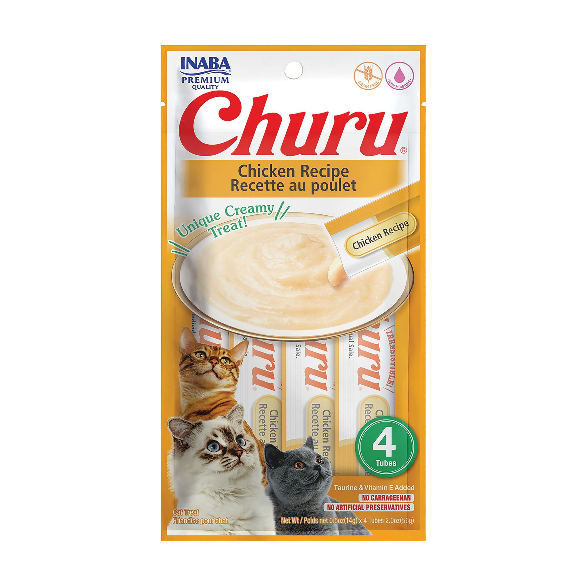 Inaba Churu Creamy Puree Lickable Cat Treat - 2 Oz, Chicken Flavor | PetSmart