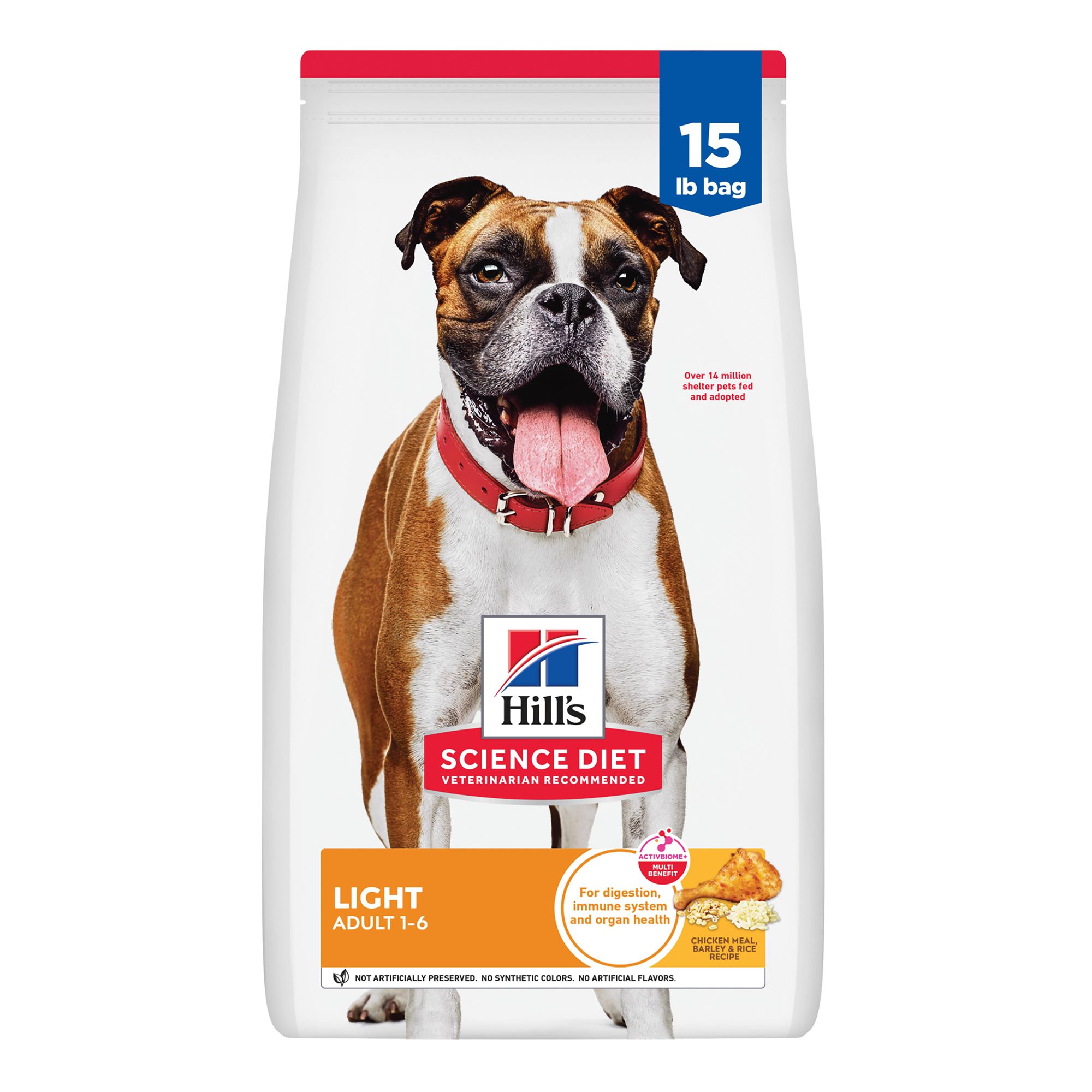 Hill's Science Diet Light Adult Dry Dog Food - Chicken And Barley, Size: 15 lb | PetSmart Green