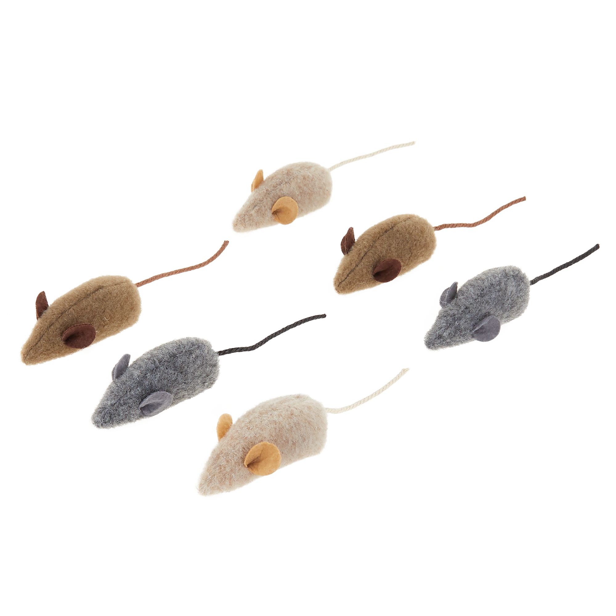 Whisker City Wool Mice Cat Toys, 6 Pack | PetSmart