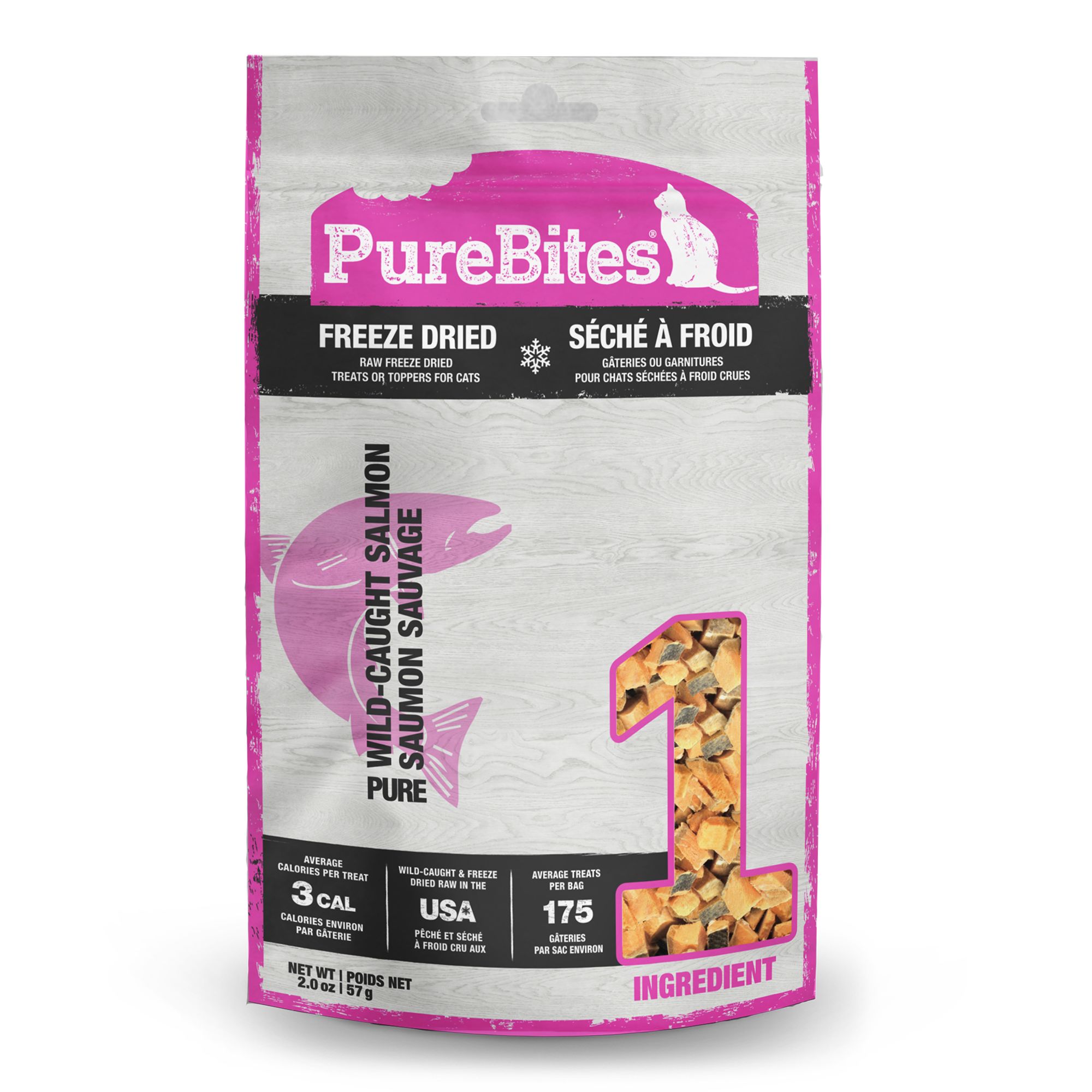 Purebites All Natural Salmon Freeze Dried Value Pack Cat Treat, size: 2 oz | PetSmart