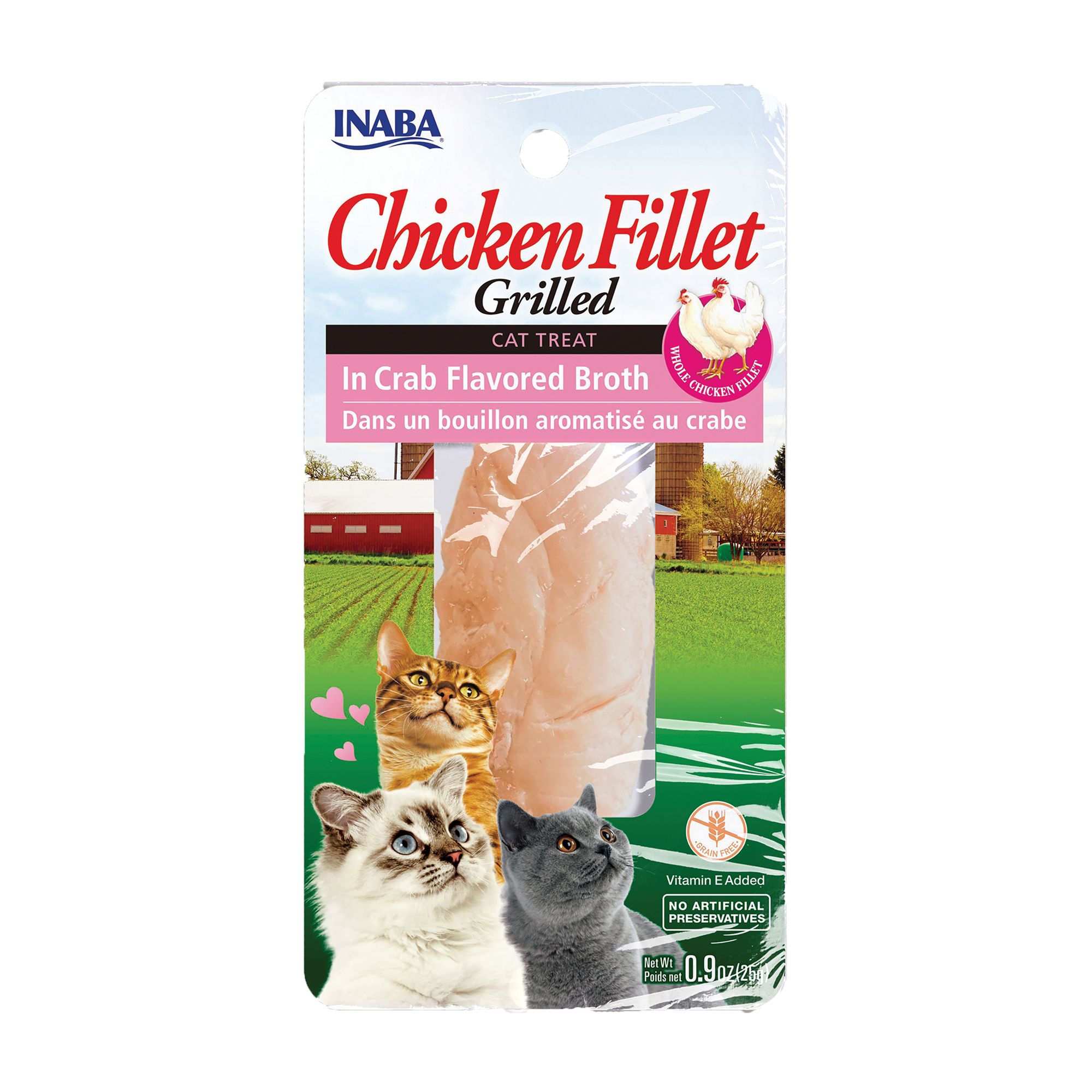Inaba Grilled Fillet Lickable Cat Treat - Chicken in Crab Flavored Broth, size: 25 g | PetSmart