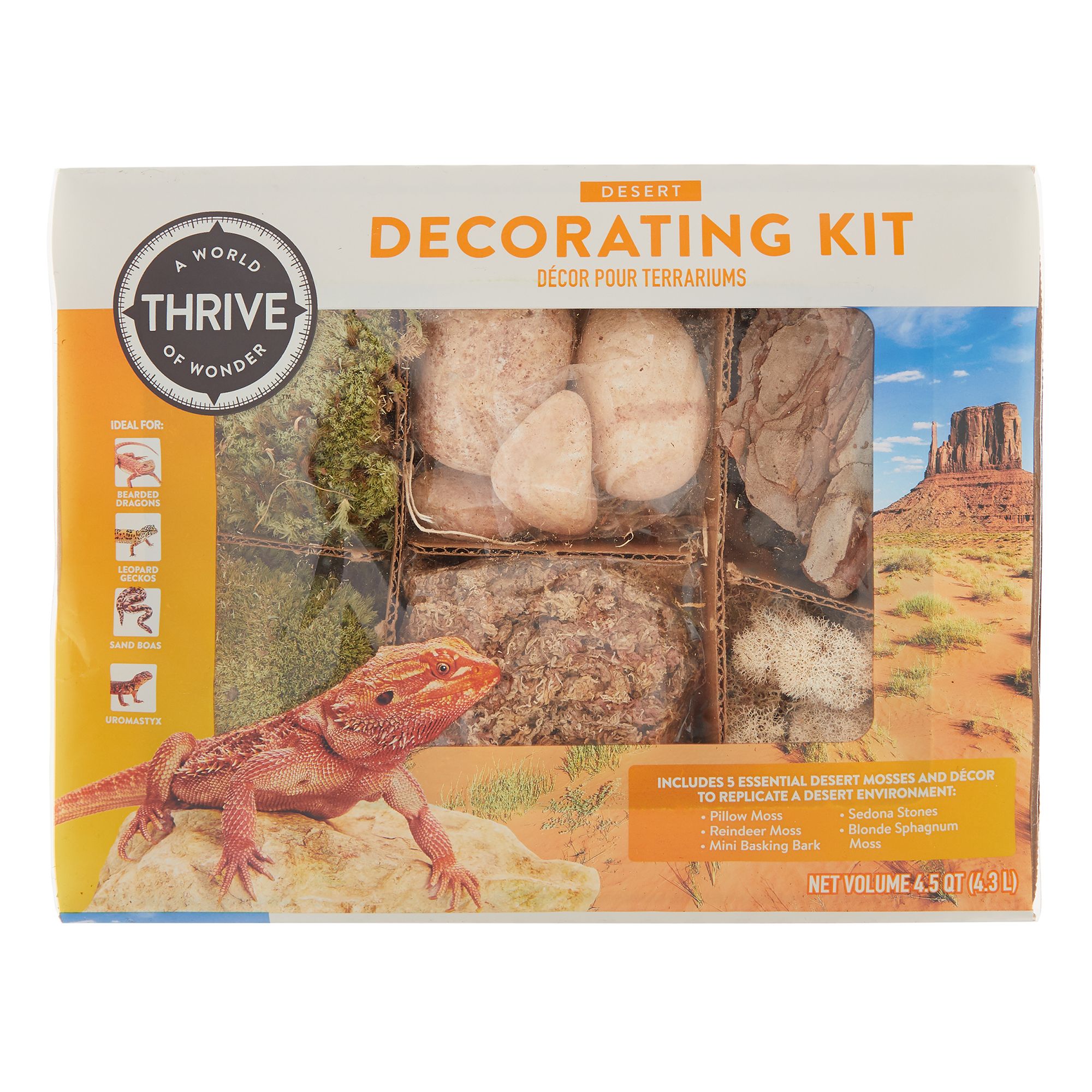 Thrive Desert Reptile Decorating Kit - Terrarium Decor in Sand | PetSmart