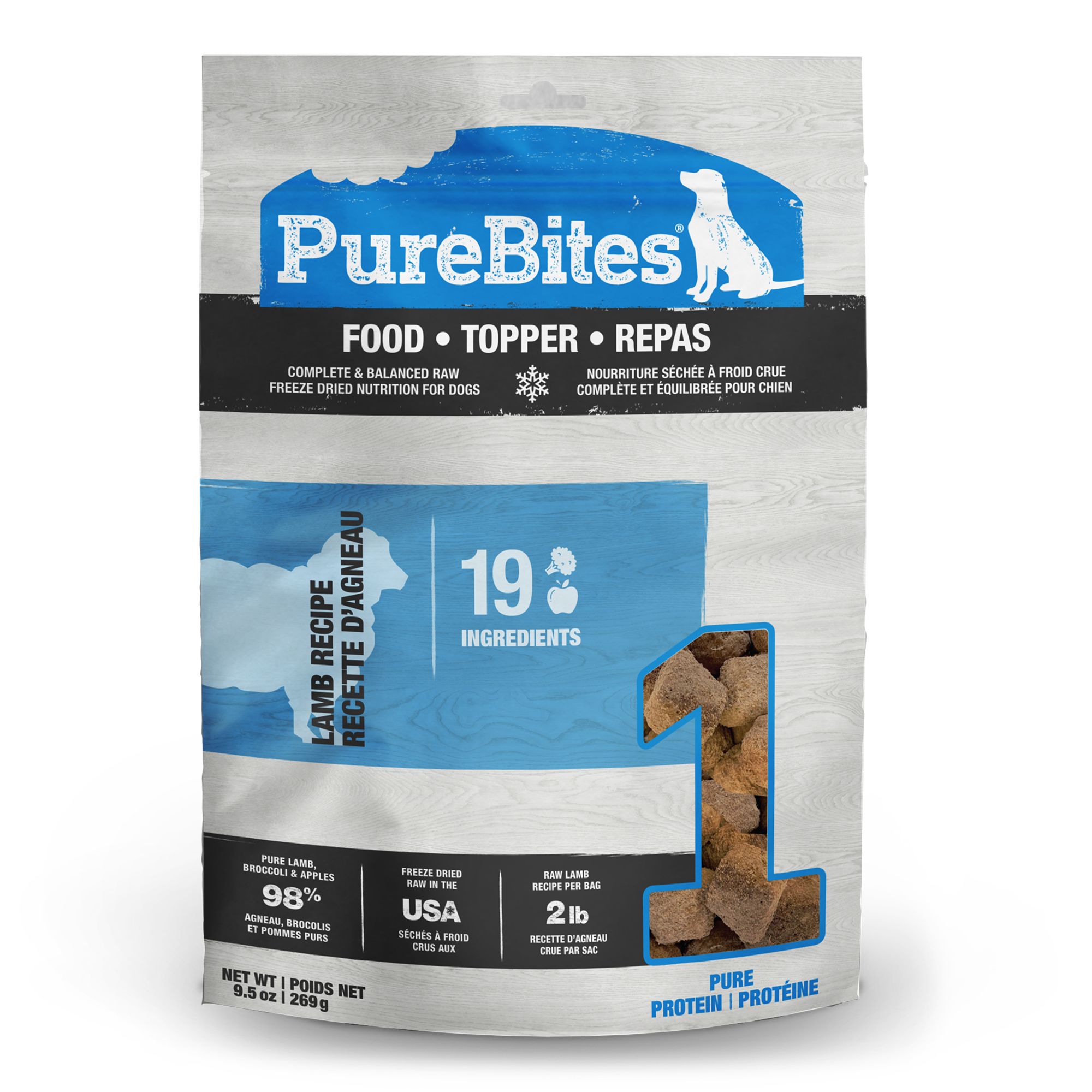 PureBites RAW Freeze Dried Complete and Balanced Dog Food or Topper - Lamb, size: 9.5 oz | PetSmart