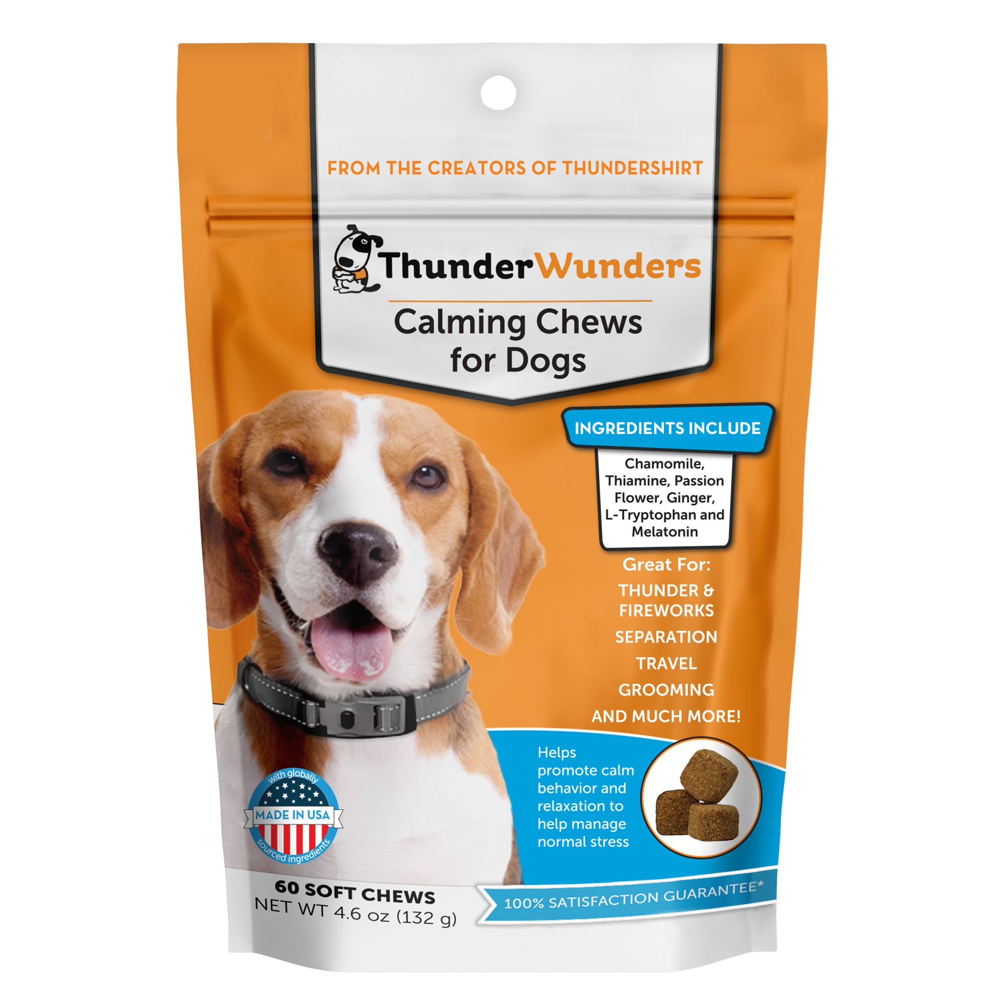 Thunderwunders Dog Calming Chews with Melatonin, 60 Count – 30% Off