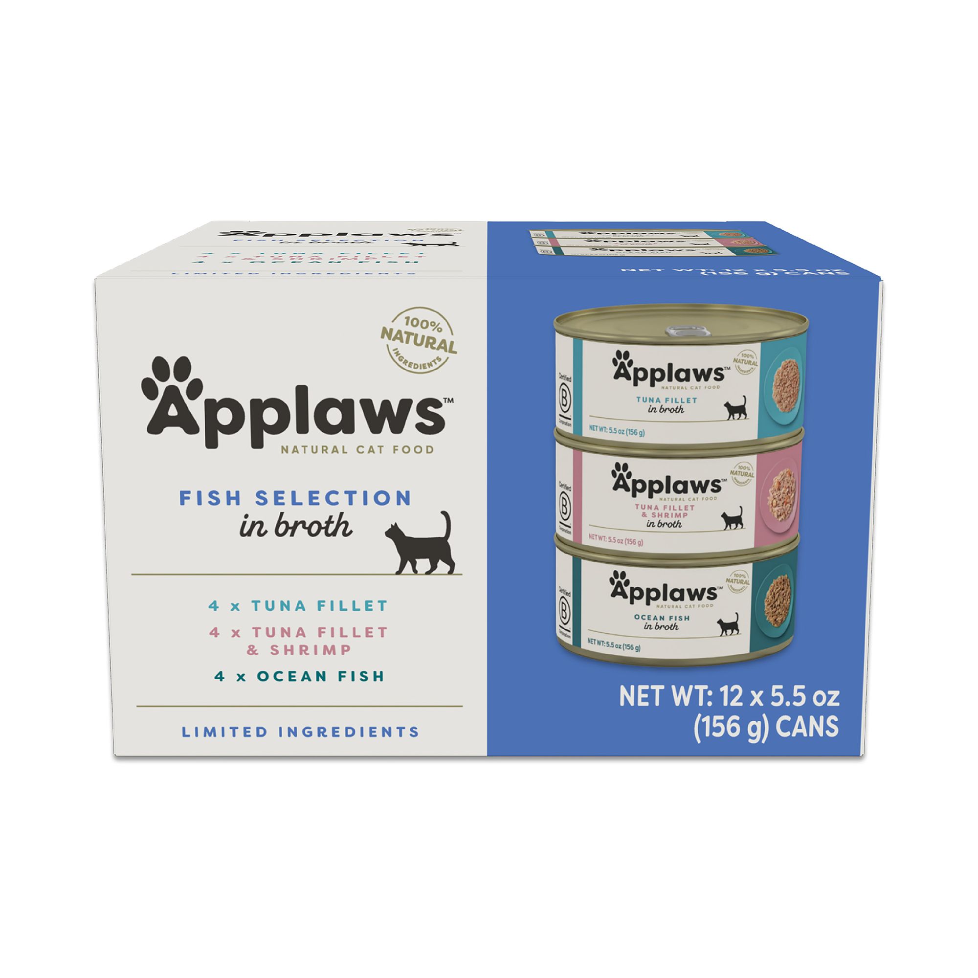 Applaws Fish Selection in Broth Cat Wet Food - Natural, Variety Pack, 12 Count | PetSmart