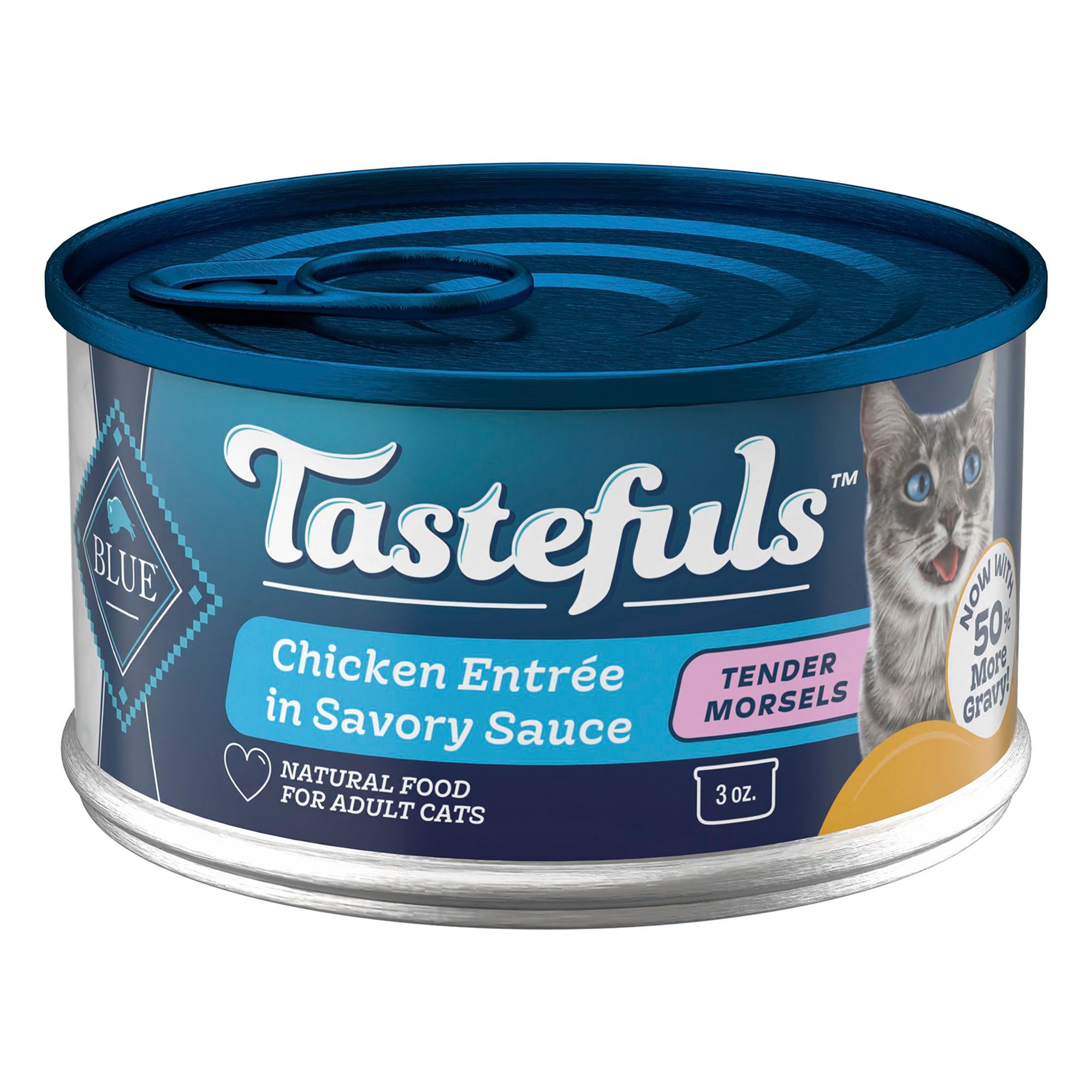 Blue Buffalo Tastefuls Cat Wet Food - Natural, Tender Morsels, 3 oz, Adult, Flavor: Chicken | PetSmart