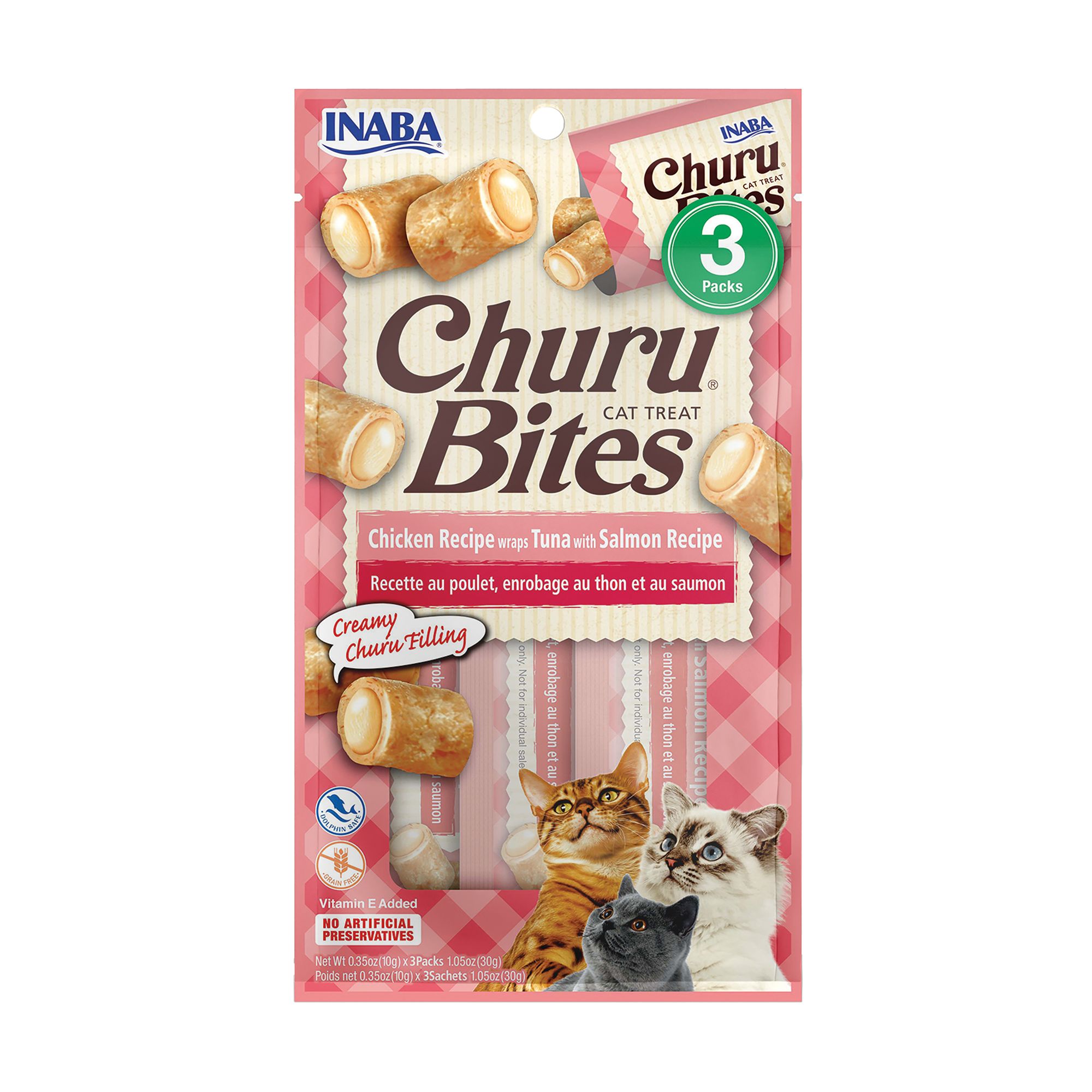 Inaba Churu Cat Treat - Tuna and Salmon Churu Wraps, size: 1.05 oz | PetSmart