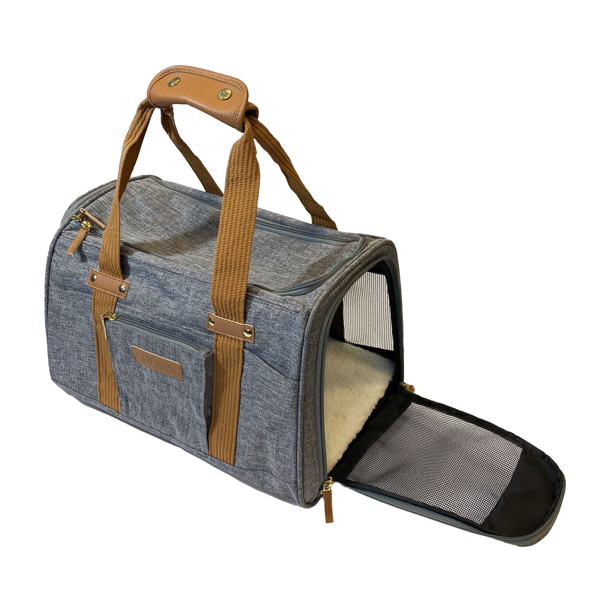 Sherpa Element Deluxe ™; Guaranteed On Board Dog and Cat Pet Carrier; 16 lbs max, Grey in Gray | PetSmart