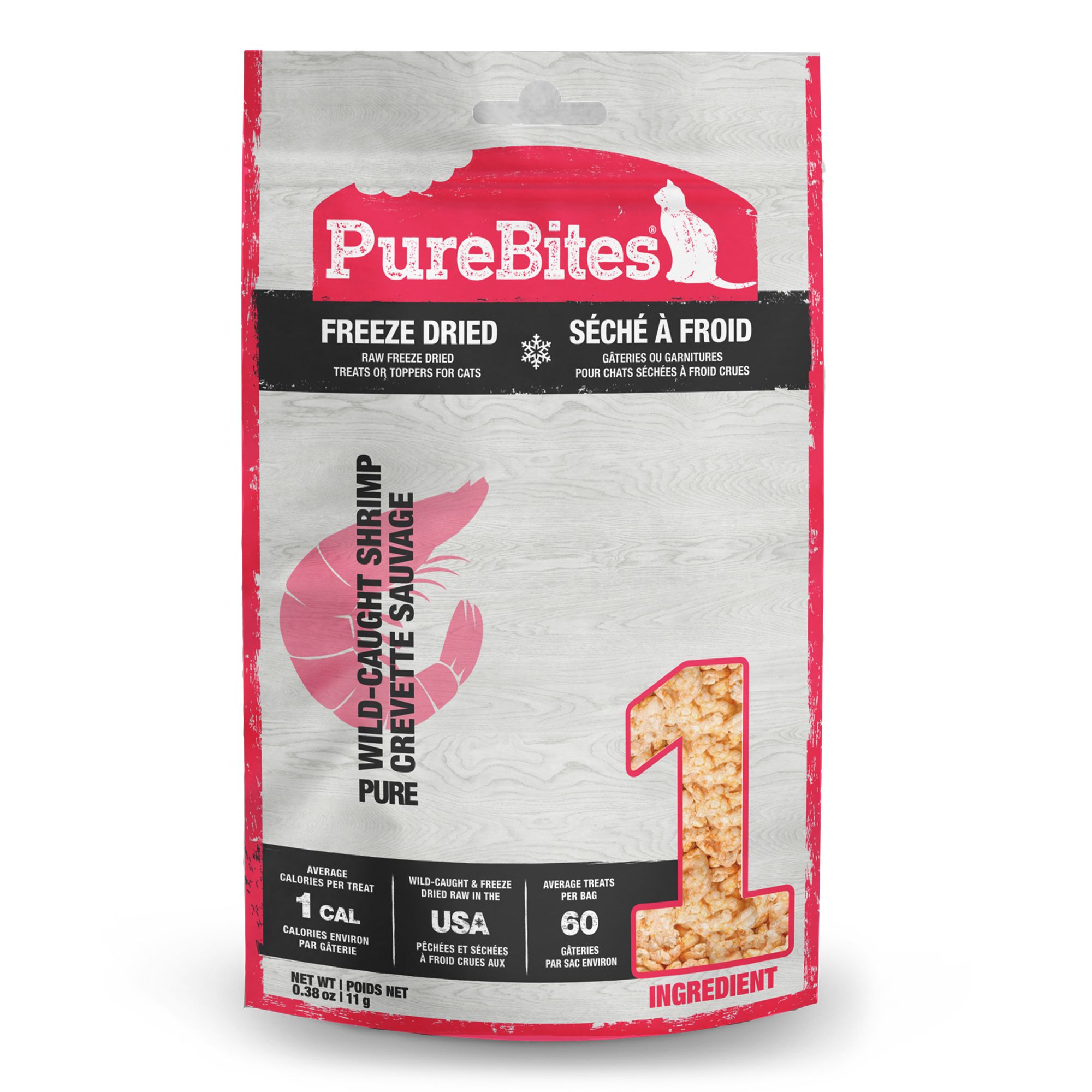 PureBites Freeze Dried Cat Treat - Shrimp, size: 0.38 oz | PetSmart
