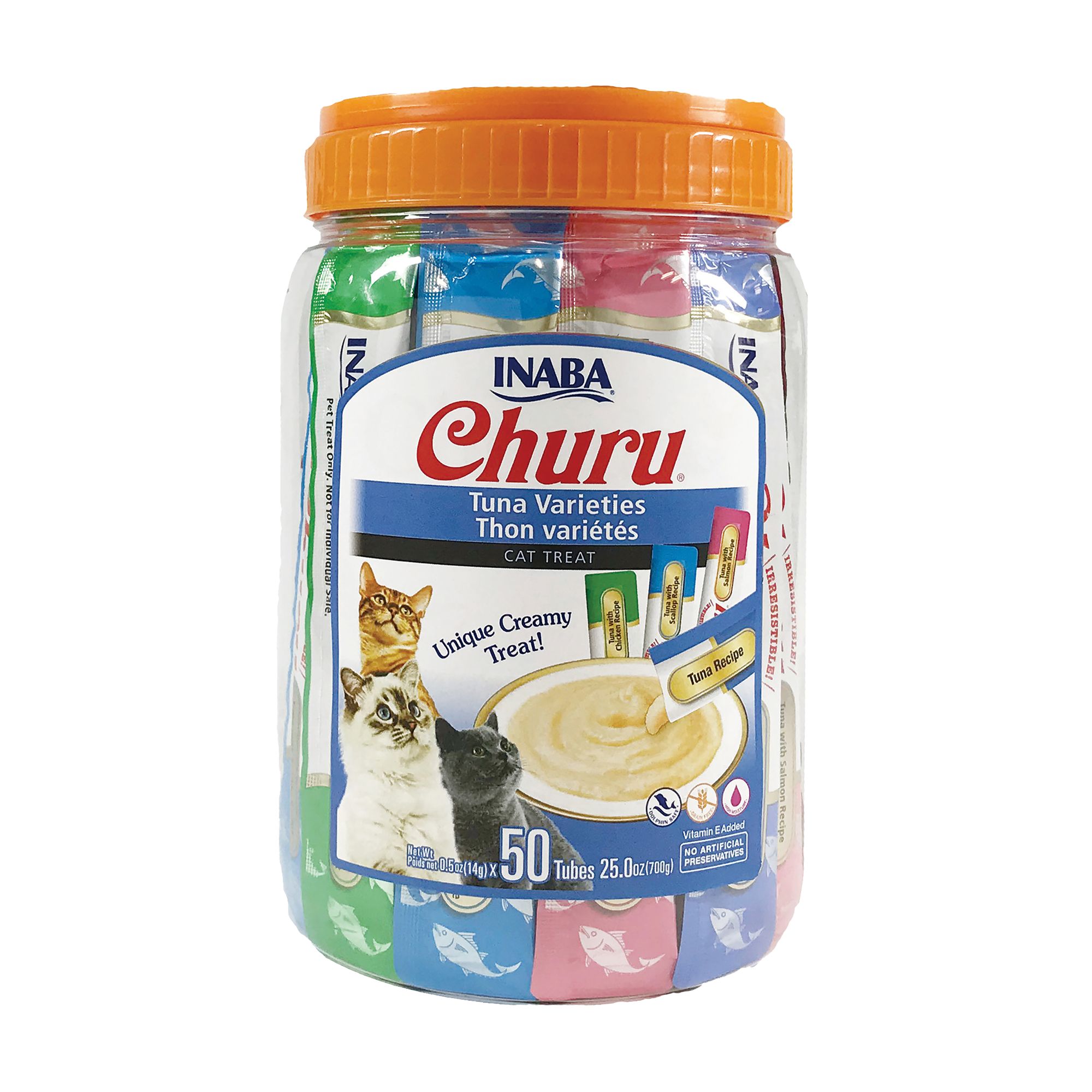 Inaba Churu Puree Lickable Cat Treat Variety Pack - Tuna, 50 Count | PetSmart