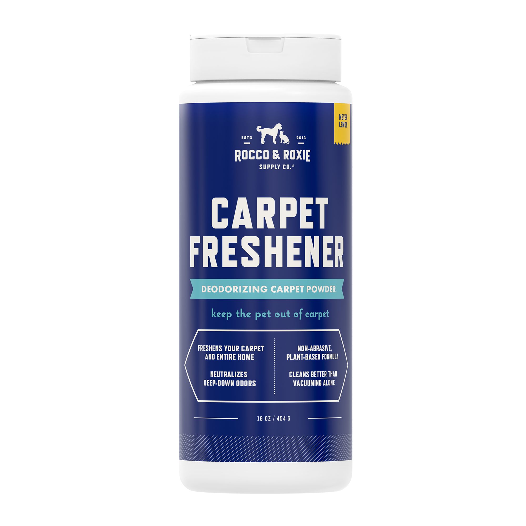 Rocco & Roxie Carpet Freshner, Deodorizing carpet Powder With Plant-Based Formula, size: 16 oz | PetSmart