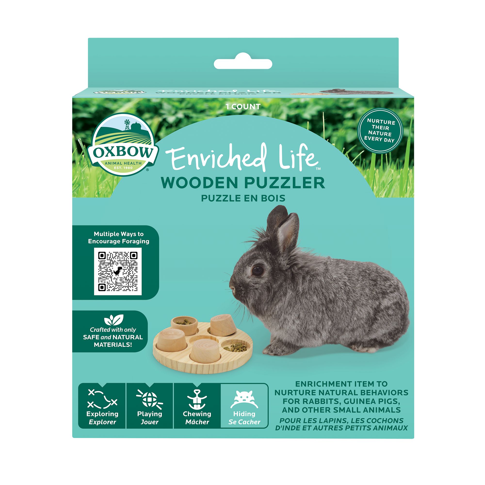 Oxbow Enriched Life Small Pet Wooden Puzzler Treat Puzzle Toy | PetSmart