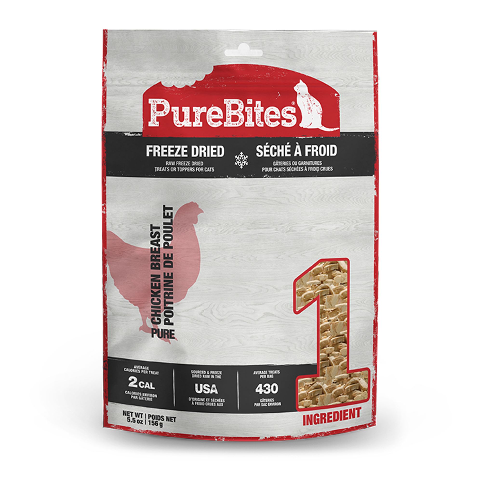 PureBites Freeze Dried Cat Treat - Natural, Chicken, size: 5.5 oz | PetSmart
