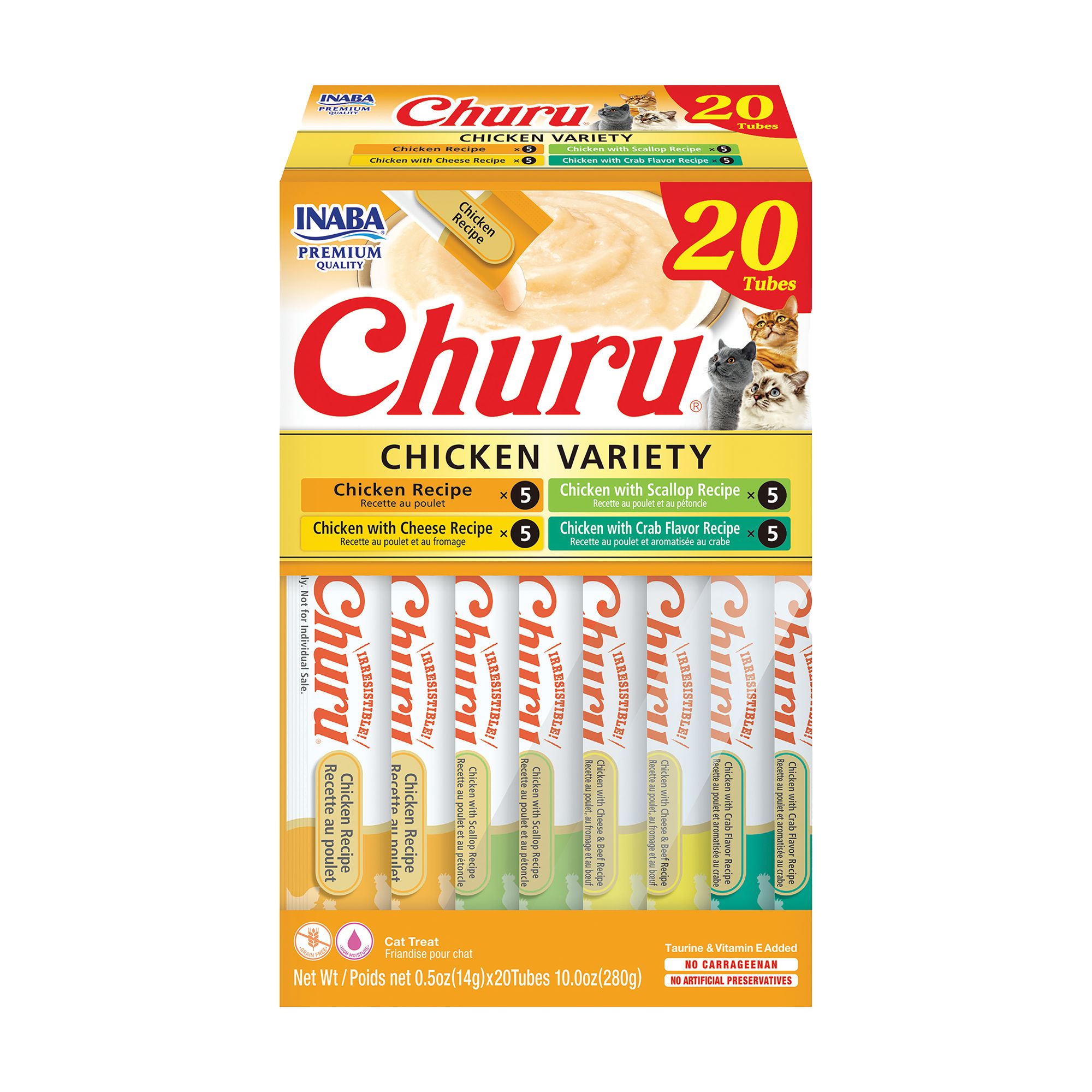 Inaba Churu Purees Variety Pack Lickable Cat Treats - Chicken, Grain Free | PetSmart